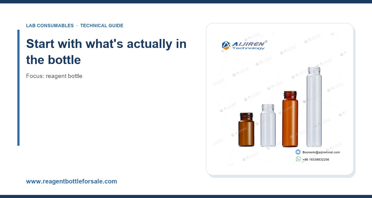 Start with what's actually in the bottle