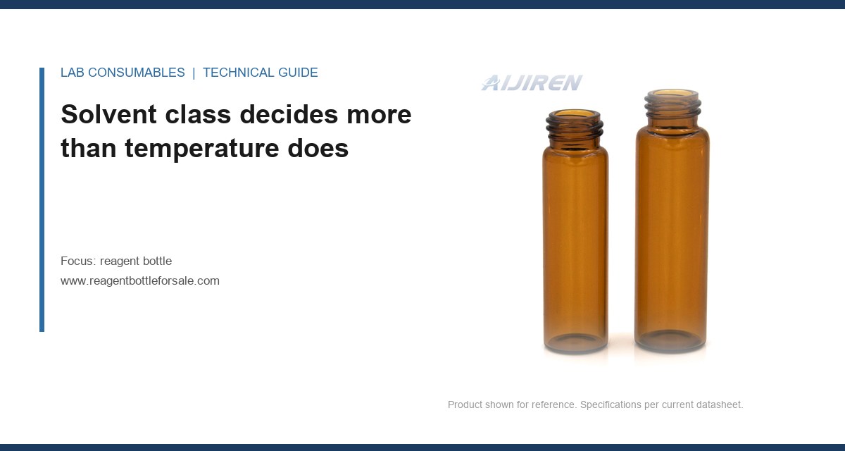 Solvent class decides more than temperature does