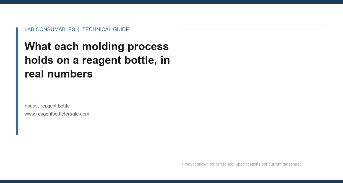 What each molding process holds on a reagent bottle, in real numbers
