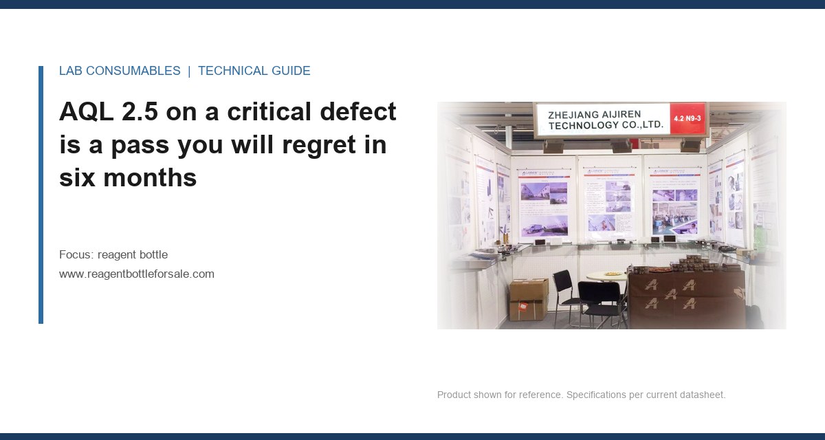 AQL 2.5 on a critical defect is a pass you will regret in six months