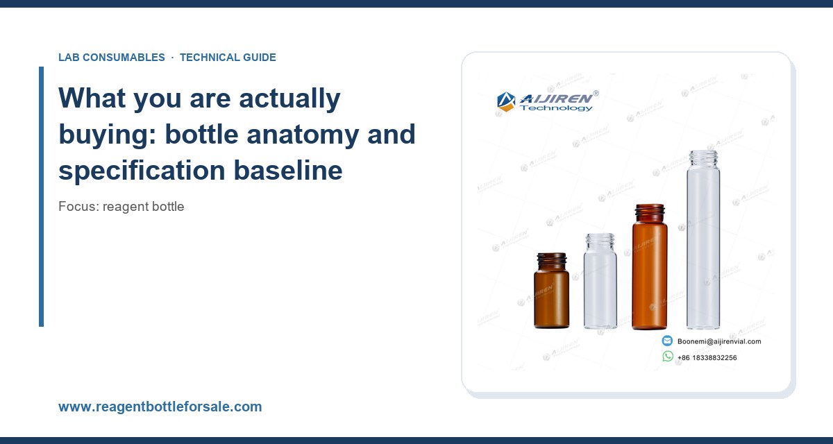 What you are actually buying: bottle anatomy and specification baseline