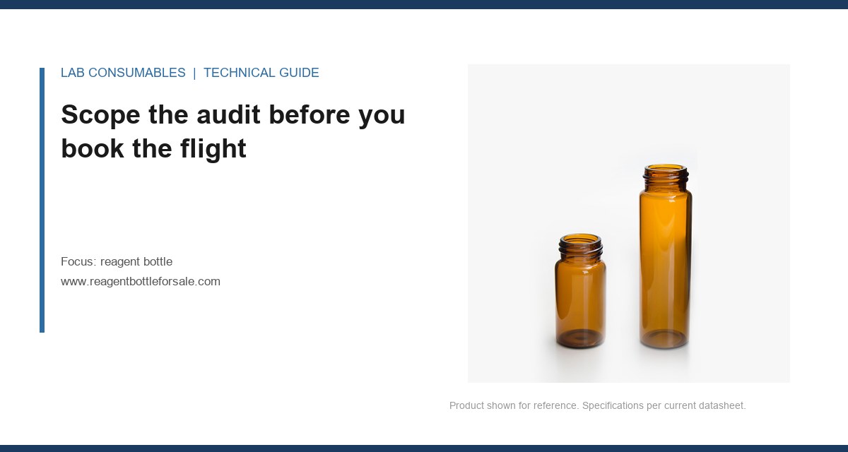 Scope the audit before you book the flight